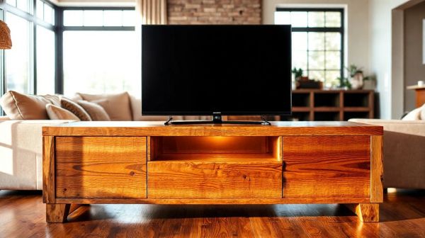 Découvrez comment les meubles tv en bois recyclé transforment votre déco